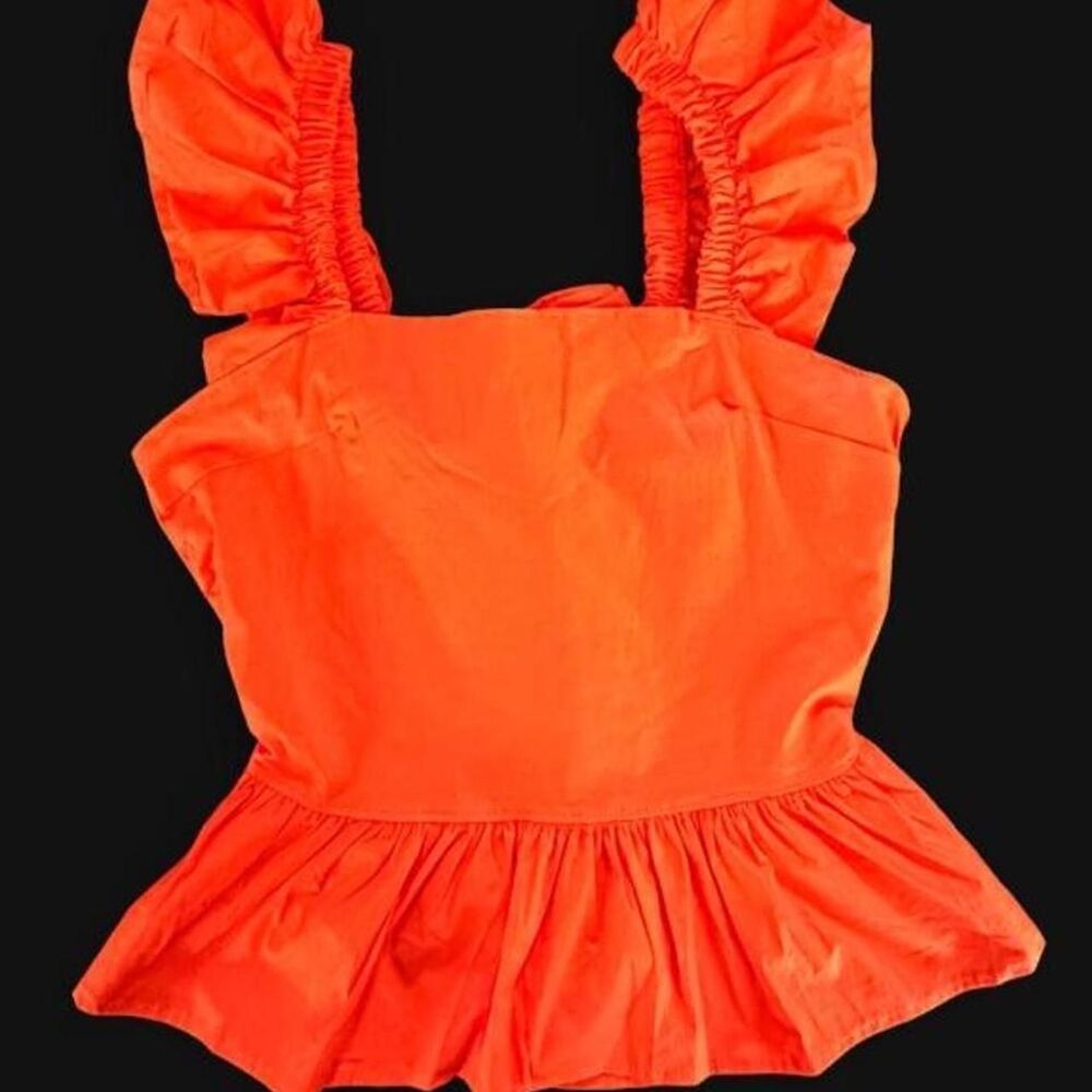 Unbranded Women's Orange and Red Crop-top